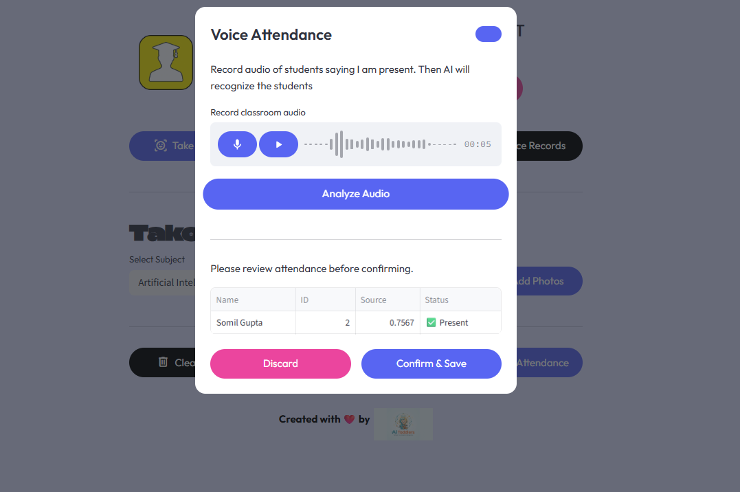 Voice Attendance